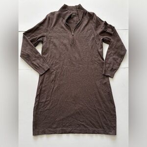 Tommy Bahama Brown Half-Zip Pullover Sweater Dress XL